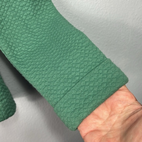 Boden Green Textured Quilted Long Sleeve Sweatshirt Top 6 - Picture 3 of 6